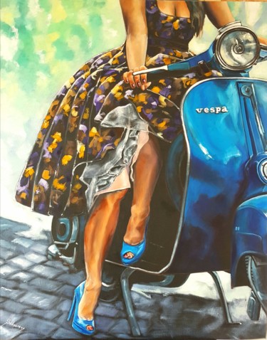 绘画 标题为“"Rendez vous galant"” 由Corinne Saboureux, 原创艺术品, 油