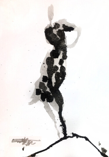 绘画 标题为“N°730-7 Ana Lee Eva…” 由Alexandre Dumitrescu, 原创艺术品, 墨