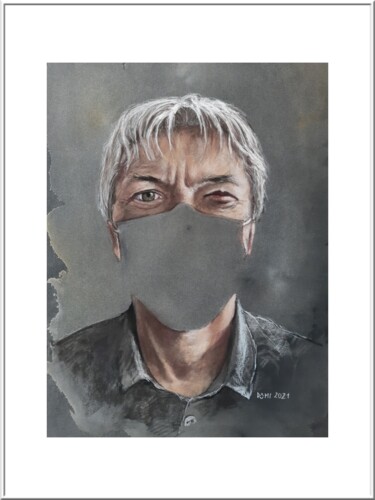 Clin d'oeil buccal Dessin intitulée "Clin d'oeil buccal" par Artelierdedomi, Œuvre d'art originale, Pastel