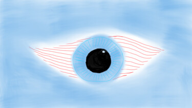 数字艺术 标题为“Dream of The Eye” 由Ferhat Korkmazcan, 原创艺术品, 数字油画