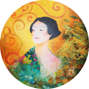 绘画 标题为“Emilie..... rêve d'…” 由Domassini, 原创艺术品, 油