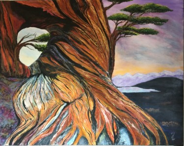 Painting titled "L’ANCÊTRE" by Jean Luc Onré, Original Artwork, Acrylic