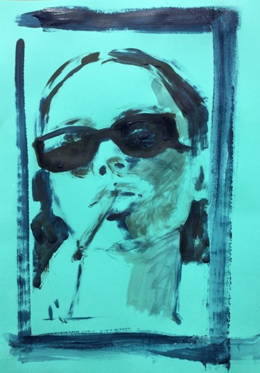 绘画 标题为“Glasses & Cigarette” 由Dominique Dève, 原创艺术品, 丙烯