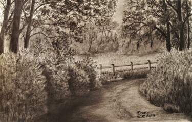 제목이 "Sur le chemin"인 그림 Jean-Yves Saint Lezer로, 원작, 연필
