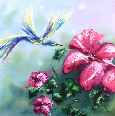 绘画 标题为“Colibri part 1” 由Tatsiana Yelistratava, 原创艺术品, 油