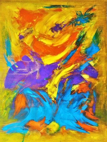 Peinture intitulée "Equilibre émotionel" par Myriam Gylon, Œuvre d'art originale, Acrylique