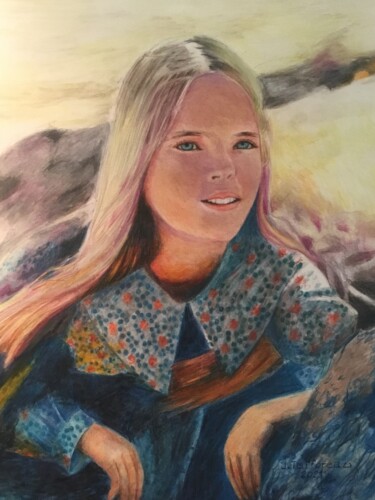 Peinture intitulée "MARY." par Jacques Tafforeau, Œuvre d'art originale, Aquarelle