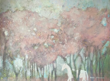 Cherry Blossom Clouds 제목이 "Cherry Blossom Clou…"인 미술작품 Daria Borisova로, 원작, 아크릴