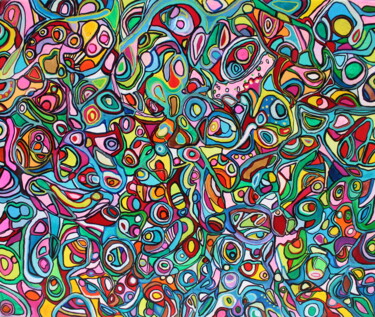 23. FOREST, colorful psychedelic abstract 제목이 "23. FOREST, colorf…"인 미술작품 Veera Zukova로, 원작, 아크릴