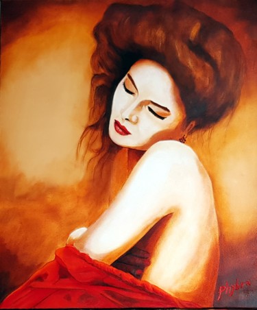 Peinture intitulée "Dis, quand reviendr…" par Phybra, Œuvre d'art originale, Huile