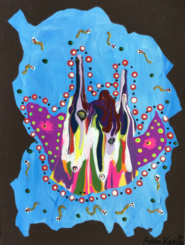 绘画 标题为“Manta Ray descending” 由Adam Kamhi, 原创艺术品, 丙烯