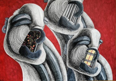 图画 标题为“The Chorus” 由Anna Reshetnikova, 原创艺术品, 铅笔