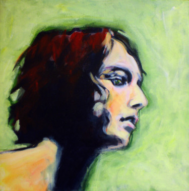 Chanteuse de Joik Schilderij getiteld "Chanteuse de Joik" door Patdumez, Origineel Kunstwerk, Acryl Gemonteerd op Frame voor houten brancard