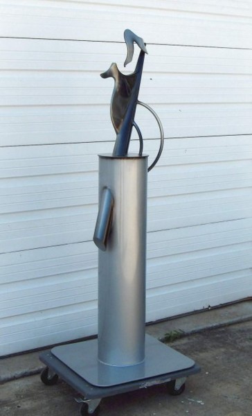 Sculpture titled "Blade Runner" by Richard Beaulieu, Original Artwork, Metals