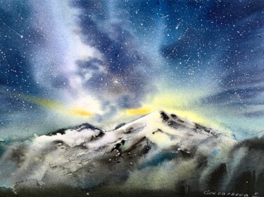 绘画 标题为“Milky Way #3” 由Eugenia Gorbacheva, 原创艺术品, 水彩