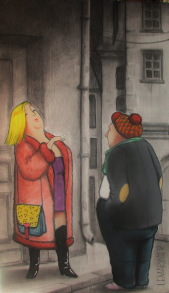 Peinture intitulée "La négociation" par Philippe Lemarinier, Œuvre d'art originale, Acrylique