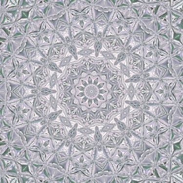 Digital Arts titled "Crystal Mandala" by Mrn, Original Artwork, 2D Digital Work