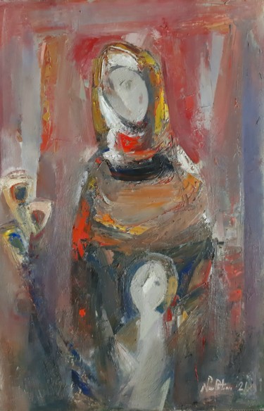 Maternity (40x60cm, oil painting, ready to hang) 绘画 标题为“Maternity (40x60cm,…” 由Mateos Sargsyan, 原创艺术品, 油 安装在木质担架架上