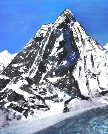 Monte Cervino - Alles hat 2 Seiten, auch das Matterhorn Painting titled "Monte Cervino - All…" by Gerhard Knolmayer, Original Artwork, Oil
