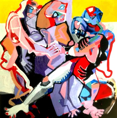 Without honor Painting titled "Without honor" by Trajche Chatmov (Chatma), Original Artwork, Acrylic Mounted on Wood Stretcher frame