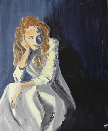 Peinture intitulée "Méditation" par Môm, Œuvre d'art originale, Huile