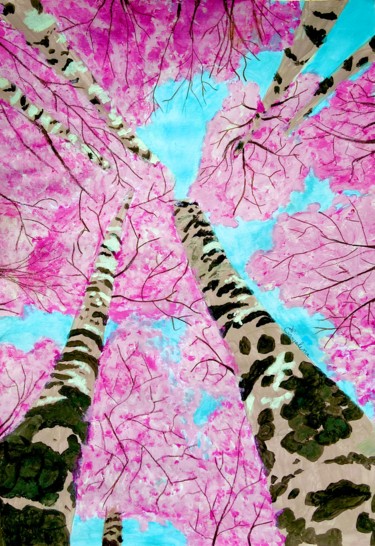 Painting titled "Incredible Cherry B…" by Evangelina, Original Artwork, Acrylic