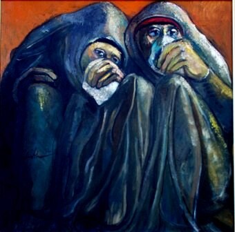 Pintura intitulada "mus064 - Meninos de…" por Luiz Carlos De Andrade Lima, Obras de arte originais, Óleo