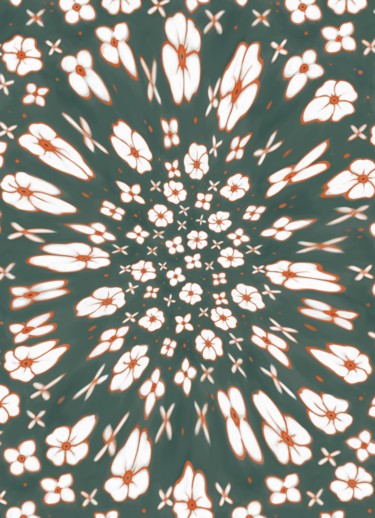 Arte digital titulada "FLORALACE" por Ro Model, Obra de arte original, Pintura Digital
