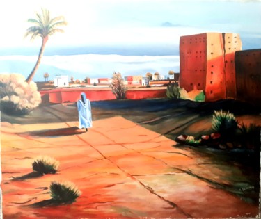 Peinture intitulée "Dans le desert" par Jonathan Bleesz, Œuvre d'art originale, Acrylique Monté sur Châssis en bois