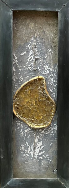 Peinture intitulée "PEPITE" par Karine De Demo (KDD), Œuvre d'art originale, Acier inoxydable Monté sur Métal