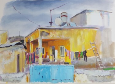 Pittura intitolato "GECEKONDU" da Muzaffer Bulut, Opera d'arte originale, Olio