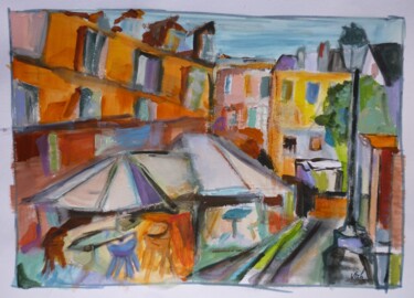 제목이 "Marché"인 미술작품 Christelle Veron Cherbonnier로, 원작, 아크릴