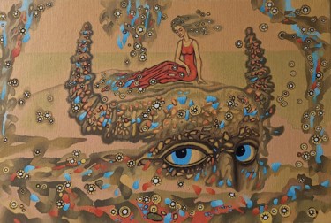 Abduction of Europa (Eyes) Painting titled "Abduction of Europa…" by Oleksandr Lekomtsev, Original Artwork, Oil