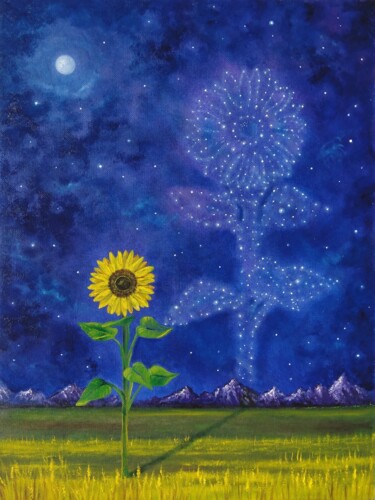 绘画 标题为“Power from stars” 由Zuzana Šmehylová, 原创艺术品, 油