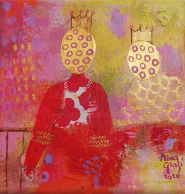 Les princesses après la pluie Peinture intitulée "Les princesses aprè…" par Anna Grazi, Œuvre d'art originale, Acrylique
