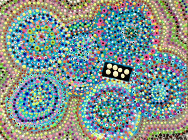 绘画 标题为“Corrugated Galaxy &…” 由Adam Kamhi, 原创艺术品, 丙烯
