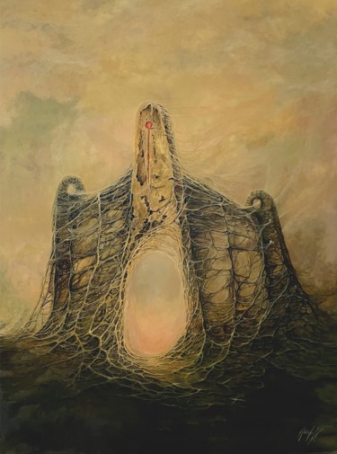 Painting titled "K-2" by Wojtek Malicki, Original Artwork, Oil