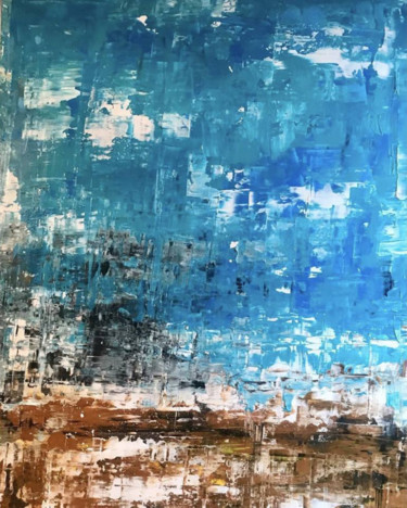 Peinture intitulée "Falaises" par Jerod., Œuvre d'art originale, Acrylique