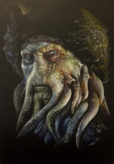 图画 标题为“Davy Jones” 由Evgeniy Karpenko, 原创艺术品, 铅笔