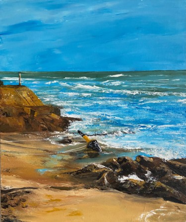 Peinture intitulée "Les Sables II" par Sandrine Chalot, Œuvre d'art originale, Acrylique