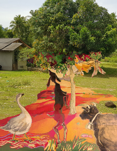 Digital Arts titled "La farandoles des a…" by Catherine Delmas Lett, Original Artwork, Photo Montage