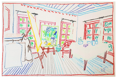 Drawing titled "Atelier Paka Malais…" by Catherine Delmas Lett, Original Artwork, Digital Painting