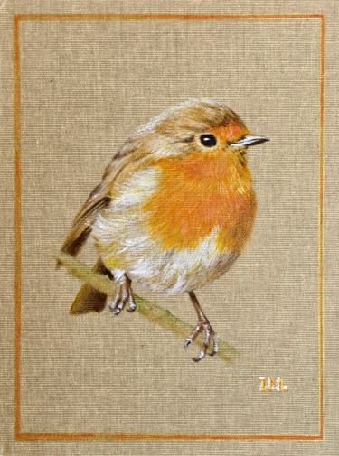 Painting titled "Serie Oiseaux n 27" by Isabelle Molinard, Original Artwork, Acrylic