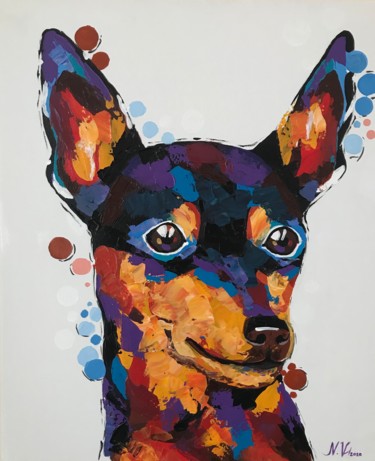 Peinture intitulée "Lulu" par Nadia Voro, Œuvre d'art originale, Acrylique Monté sur Châssis en bois