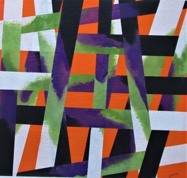 Peinture intitulée "Étude 6G" par Claude Gascon, Œuvre d'art originale, Acrylique