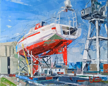 Seascape RAPID FORMS cruise yacht Pelagic Australis 绘画 标题为“Seascape RAPID FORM…” 由Volodymyr Glukhomanyuk, 原创艺术品, 油