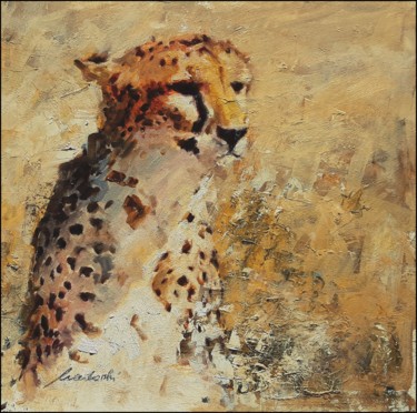 Painting titled "Obserwator 3" by Kazimierz Mordarski, Original Artwork, Oil