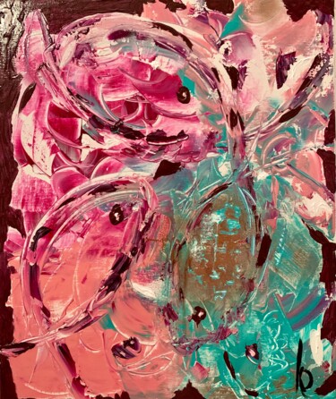 Peinture intitulée "Kiss" par Lo Doré (Lo), Œuvre d'art originale, Acrylique