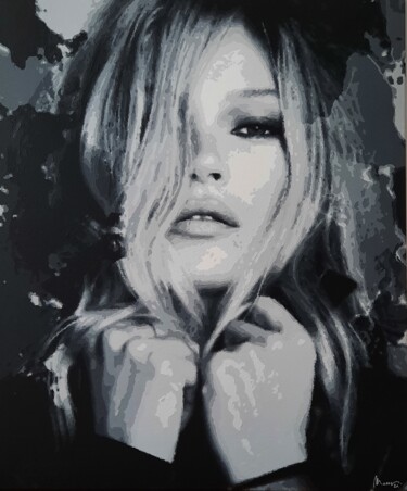 Peinture intitulée "Kate moss" par Maurizio Messa, Œuvre d'art originale, Acrylique Monté sur Châssis en bois