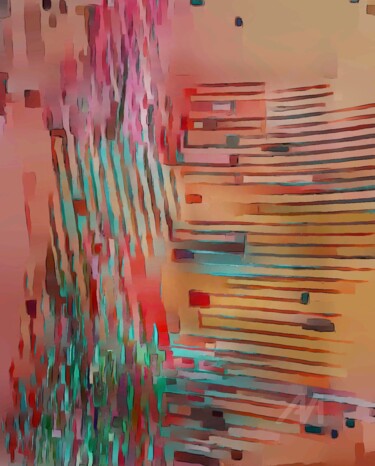 Abstrait sur fond colore Arts numériques intitulée "Abstrait sur fond c…" par Corinne Sassi (Cjr sassi), Œuvre d'art originale, Peinture numérique